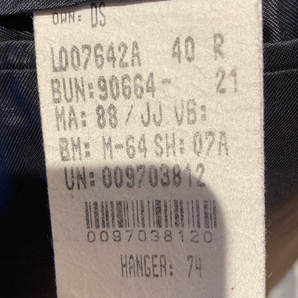 DKNY men’s wool suit separate blazer size 40 regular - Picture 5 of 9
